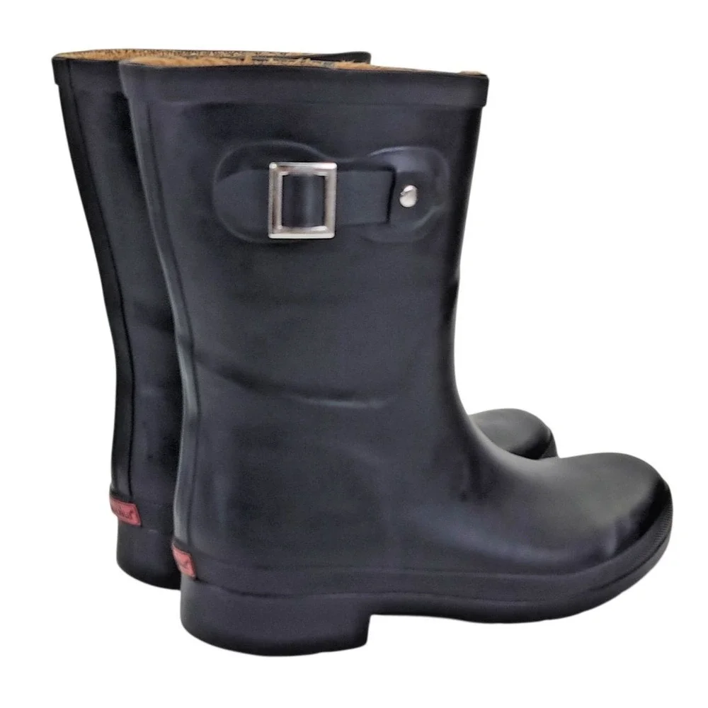 Chooka Rubber Rain Boots‎ Womens Size 8 Delridge Mid Black Waterproof Ladies